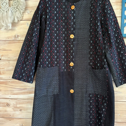 着物リメイク紬の羽織リコート コート MAXまま 通販 16857806