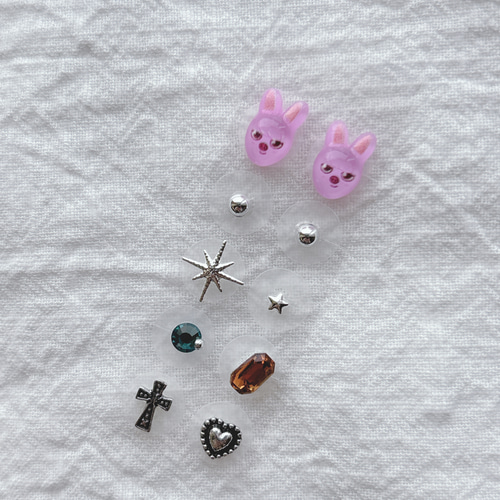 じゅんこりん様　耳つぼジュエリー 10枚セット 耳つぼジュエリー 10粒 スキズー 推し活 推しカラー ソンムル 耳