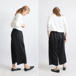 ＊新作　８５cm　シワ知らず。大人ジャージ伸縮ストレッチ生地 定番ストレート パンツ 黒 A53 5枚目の画像