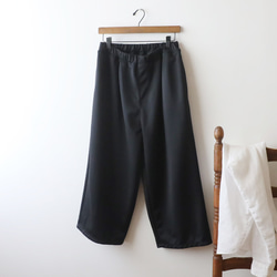 ＊新作　８５cm　シワ知らず。大人ジャージ伸縮ストレッチ生地 定番ストレート パンツ 黒 A53 11枚目の画像