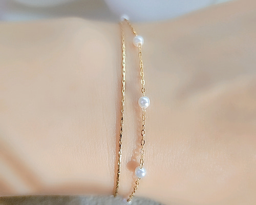 最終値下げ‼️GOD ONLY KNOWS パールブレスレット Sサイズ 水濡れOK】Grace 大粒淡水パール ステンレスブレスレット | Meredy（旧