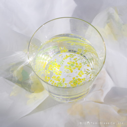 【底に水彩花と名入れ】　花咲くグラス／菜の花／AN825-nh／Creema限定 12枚目の画像