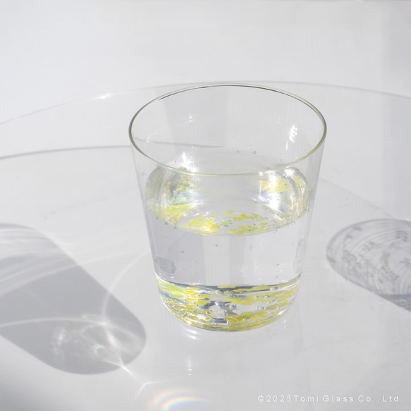 【底に水彩花と名入れ】　花咲くグラス／菜の花／AN825-nh／Creema限定 4枚目の画像