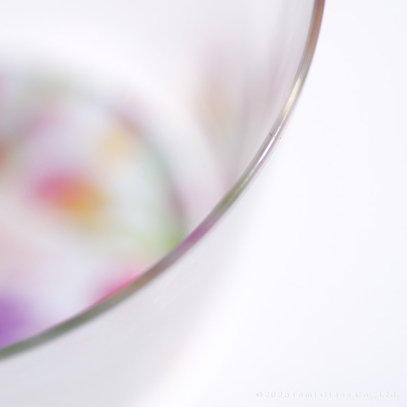 【底に水彩花と名入れ】　花咲くグラス／チューリップ／AN825-cu／Creema限定 10枚目の画像