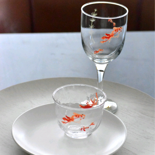 金魚のガラス冷茶グラス 湯呑み グラス C-blocks 通販 19046692