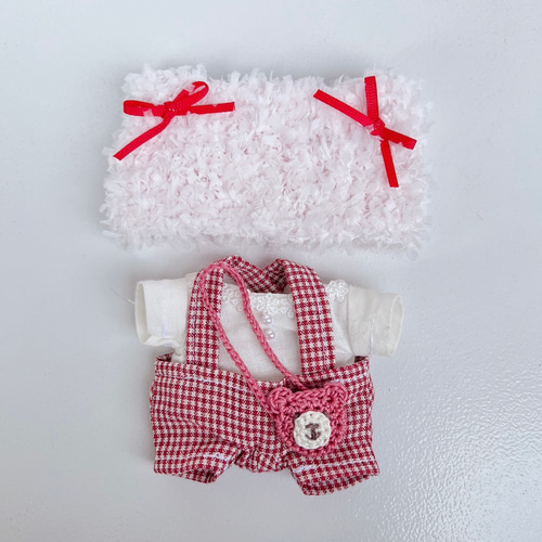 ちびぬい服 服上下とネコの帽子とかばん4点set ぬいぐるみ tkc shop