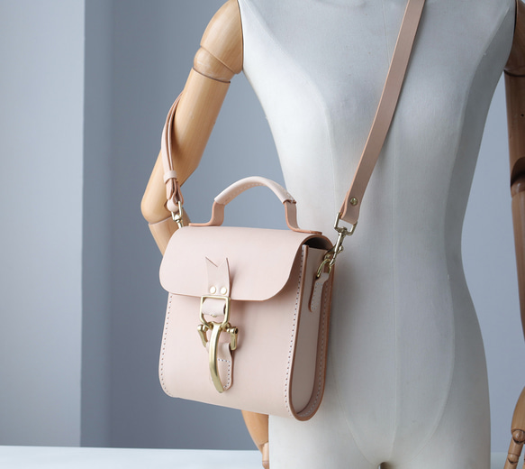 [Tangential Line] 真皮手工製作 Shoulder Pochette 兩用單肩包♪ 第3張的照片