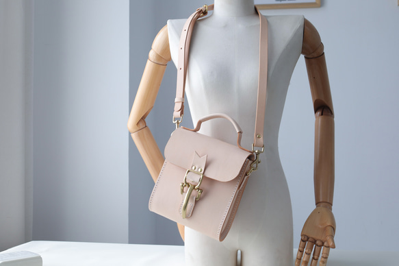 [Tangential Line] 真皮手工製作 Shoulder Pochette 兩用單肩包♪ 第14張的照片