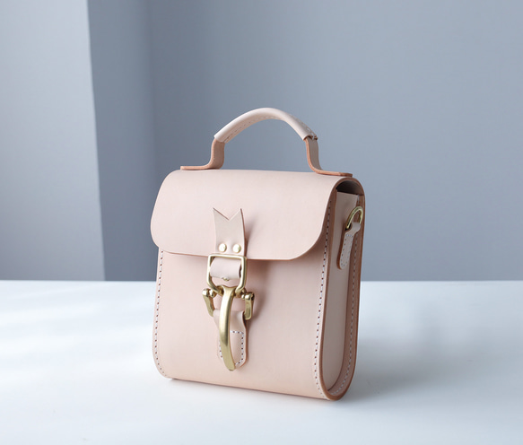 [Tangential Line] 真皮手工製作 Shoulder Pochette 兩用單肩包♪ 第2張的照片