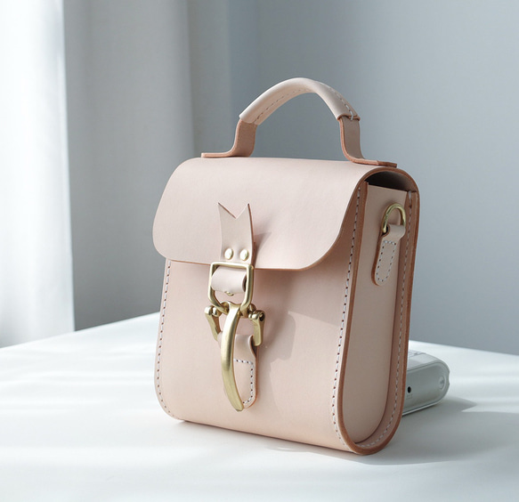 [Tangential Line] 真皮手工製作 Shoulder Pochette 兩用單肩包♪ 第1張的照片