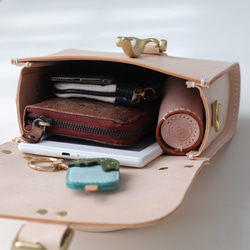 [Tangential Line] 真皮手工製作 Shoulder Pochette 兩用單肩包♪ 第16張的照片