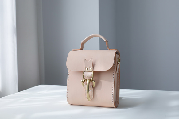 [Tangential Line] 真皮手工製作 Shoulder Pochette 兩用單肩包♪ 第4張的照片