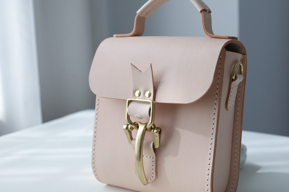 [Tangential Line] 真皮手工製作 Shoulder Pochette 兩用單肩包♪ 第5張的照片