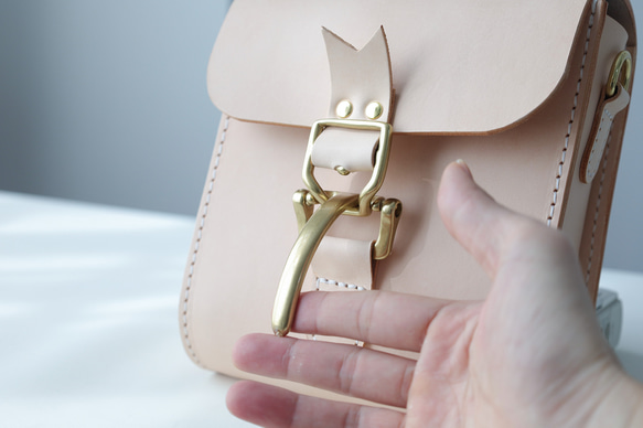 [Tangential Line] 真皮手工製作 Shoulder Pochette 兩用單肩包♪ 第9張的照片