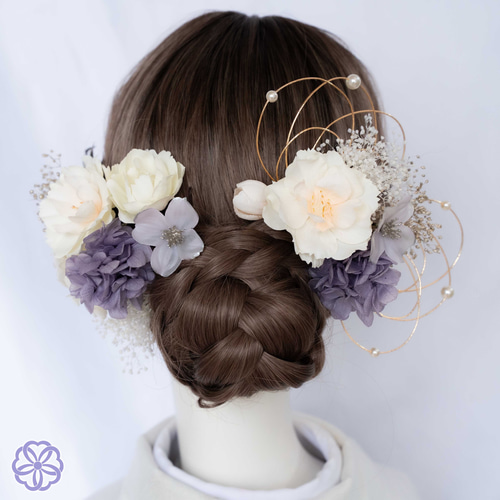 桜と紫陽花の髪飾り No.RS50 髪飾り 成人式 卒業式 結婚式 成人