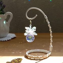 ずっと眺めていたいオーロラカラー　手のひらサイズ置き型サンキャッチャー　気軽に飾れる　卓上　ひんやり　ギフト 10枚目の画像