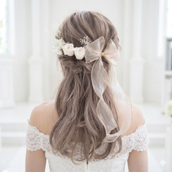 ウエディングドレス　ヘッドドレス　セット ヘッドドレス＊ウエディング＊前撮り＊和婚＊ヘアアクセサリー