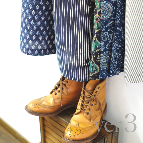 装いに彩りを♪ラップパッチワークスカート（22s-23）パターンF ver3