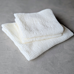 【タオルセット】リネンワッフル　速乾　麻100％　バスタオル・フェイスタオル 4枚目の画像