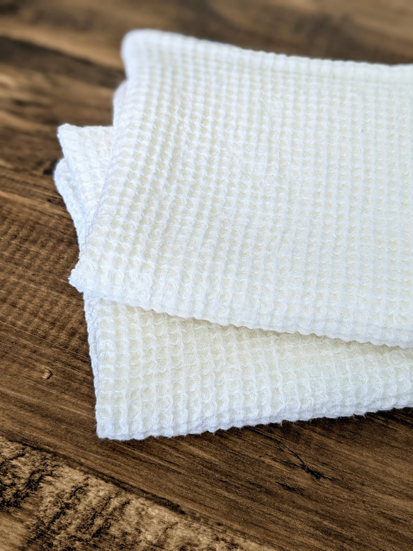 【タオルセット】リネンワッフル　速乾　麻100％　バスタオル・フェイスタオル 5枚目の画像