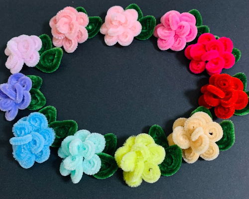 ぎそちゃん　モールフラワー　ハンドメイド DAISO] How to Make Cute and Easy Mole Flowers for Kids and