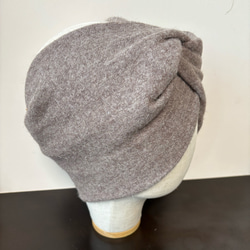 高級 アンゴラウール ニット 超幅広 ターバン ヘアバンド 2枚目の画像