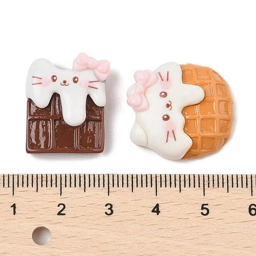 C112）4個ランダム スイーツねこちゃん チョコレート猫ちゃん ワッフル