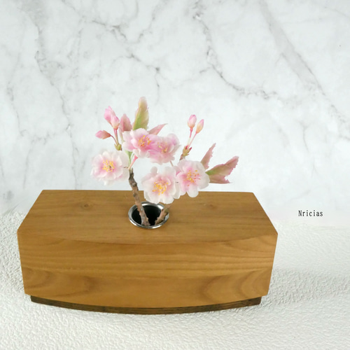 枯れない 八重桜 ✿クレイフラワー NO.S3-yae2 アートフラワー Nricias