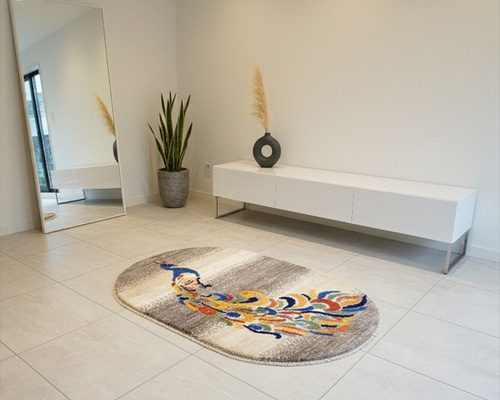 10/13迄Creema限定超目玉】ペルシャ ギャッベ ソファ前 楕円形