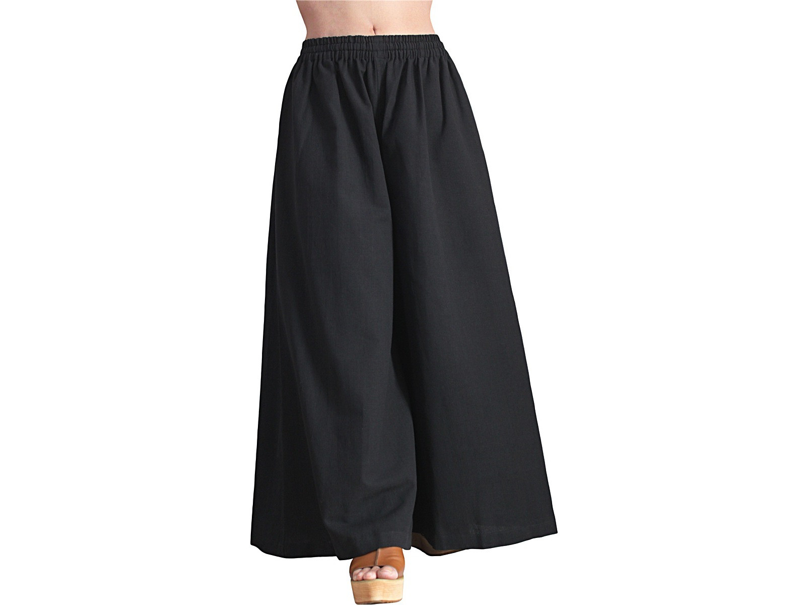 ジョムトン手織綿のクワン風ワイドパンツ（POO-002-01）