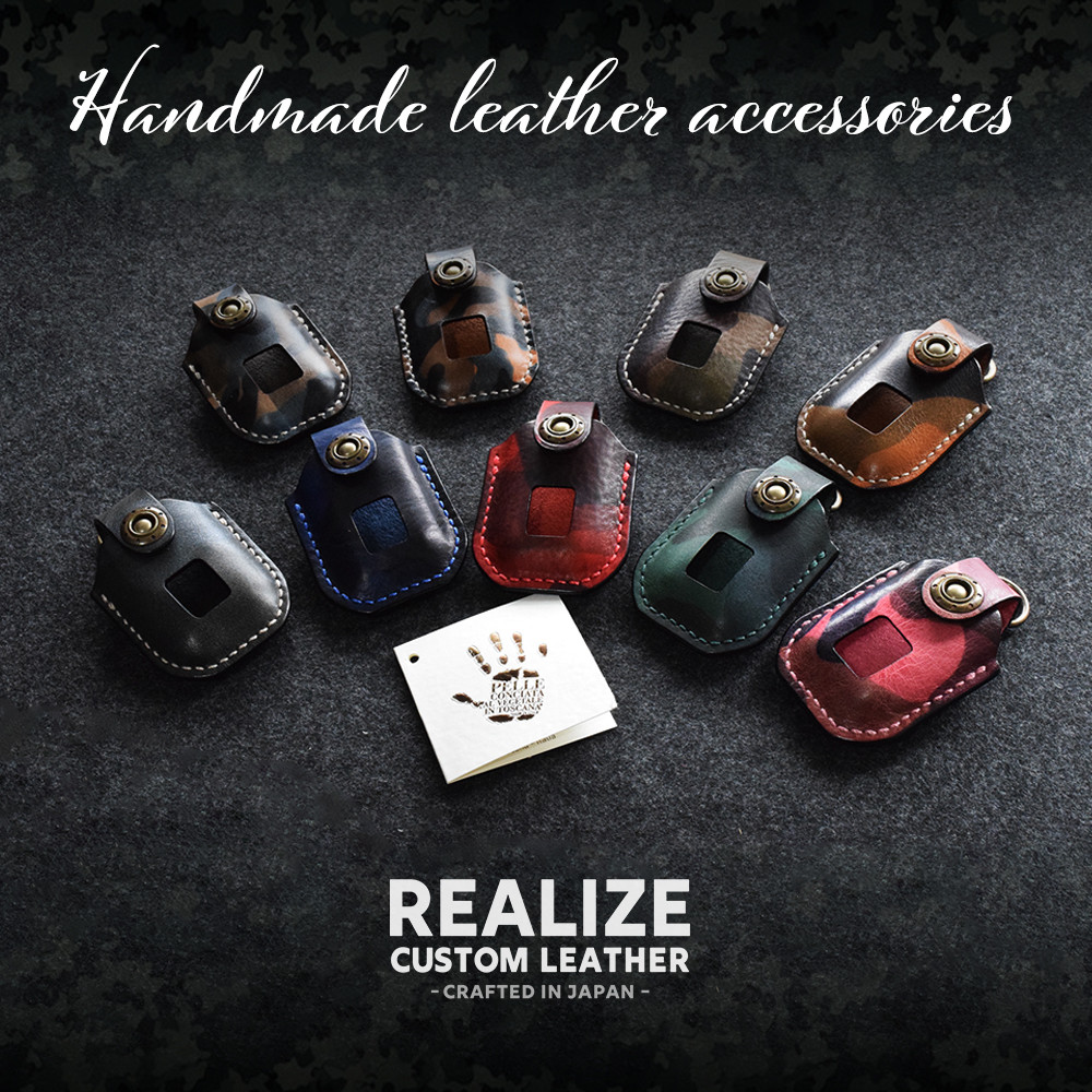 スズキ車 スマートキー専用本革迷彩キーカバー＆キーホルダー ジムニーJB64 シエラ JB74 フロンクス ハスラーなど