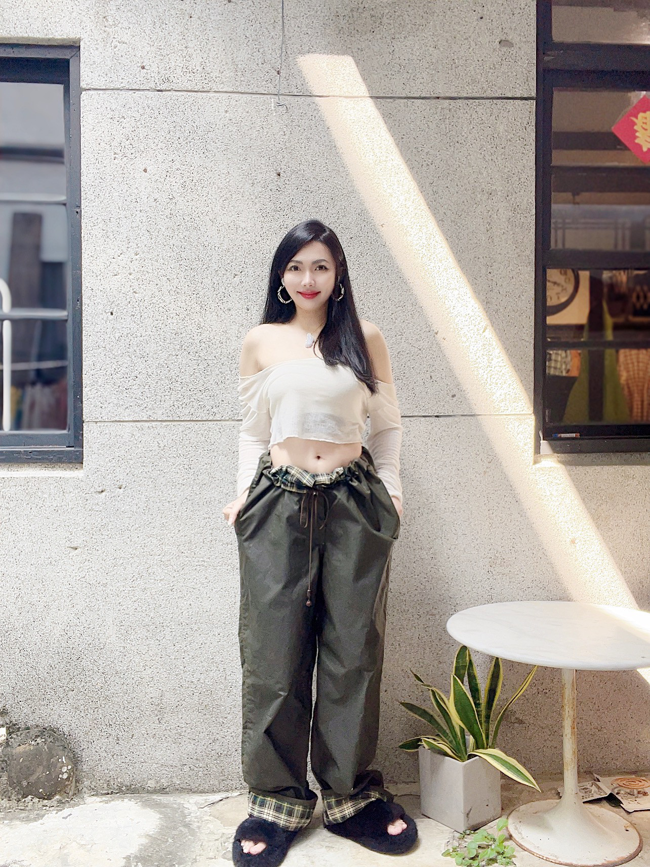 80年代のバブアー オリーブワックスパンツ ダークグリーン ヴィンテージ オイルクロス トラウザーズ 防水レインパンツ