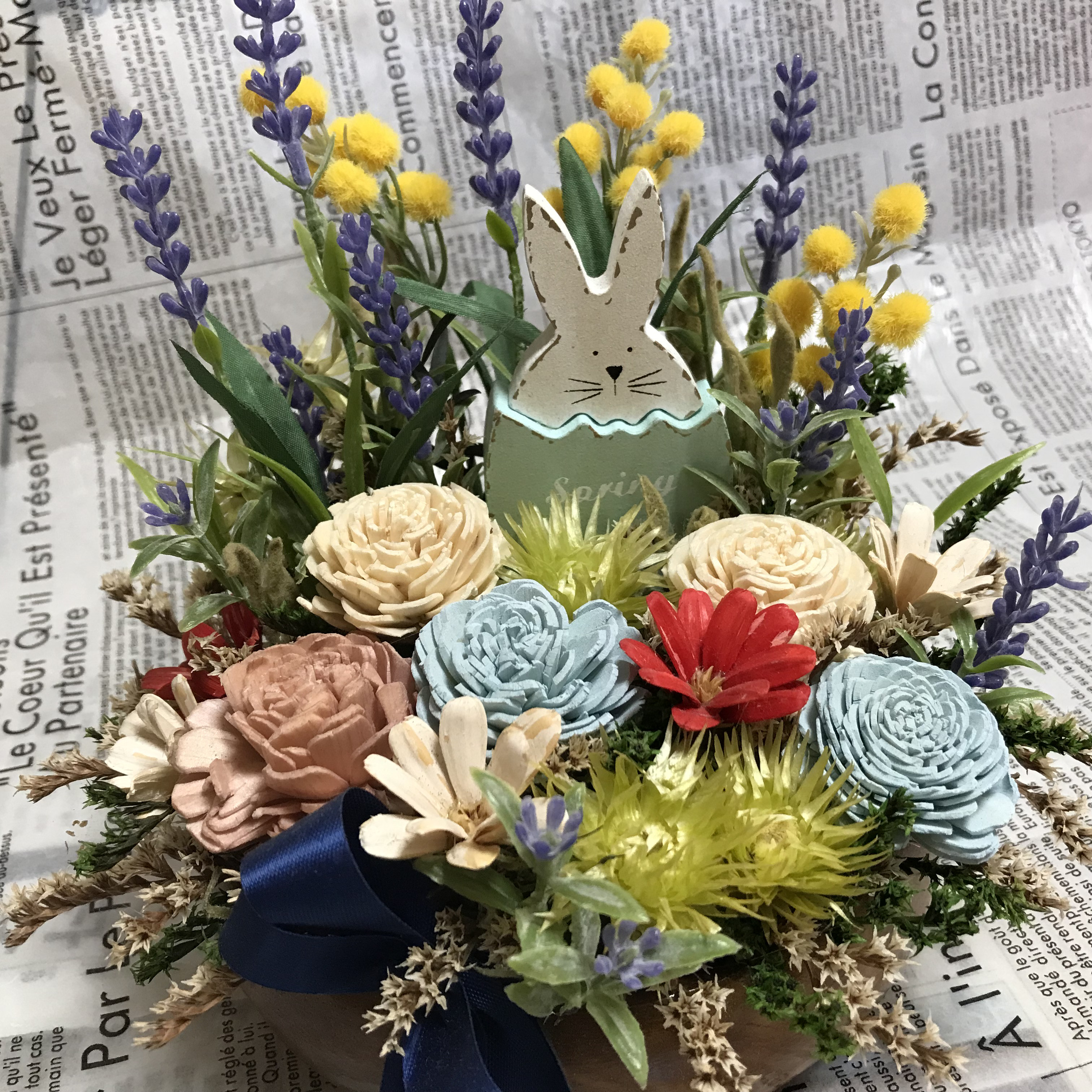 《フラワーギフト》母の日、お誕生日＊ご結婚祝の可愛い贈り物（三点限定＊受注制作）