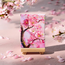 卓上の小さなアトリエ ~ 桜・イーゼル付き ~ お花 さくら/サクラ 春