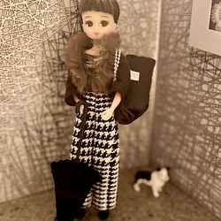 22cmサイズ 1/6ドールお洋服3点セット【ツイードset】 おもちゃ・人形