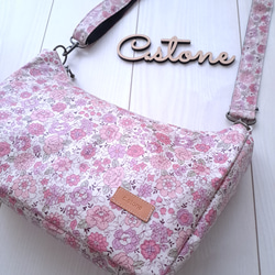 ハンドメイド リバティ 魔女子さんノワール 通勤バッグ A4ケース入る