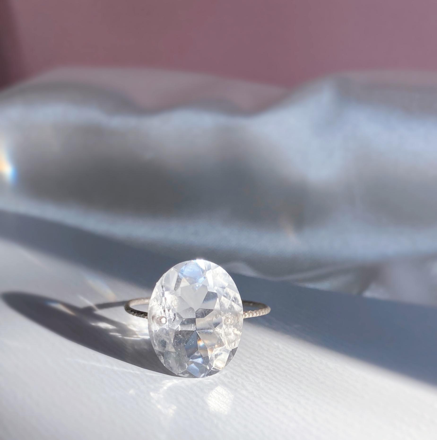 Silver prana✴︎クリスタル✴︎宝石ルースのシルバー925 リング