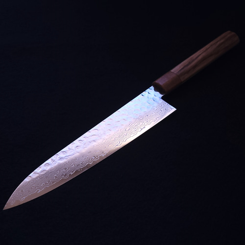 10A ダマスカス 牛刀包丁 210㎜ G9318 ベリ柄 月光作 包丁・ナイフ