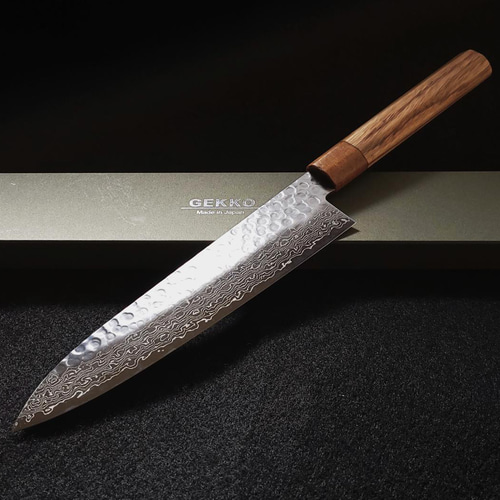 10A ダマスカス 牛刀包丁 210㎜ G9318 ベリ柄 月光作 包丁・ナイフ