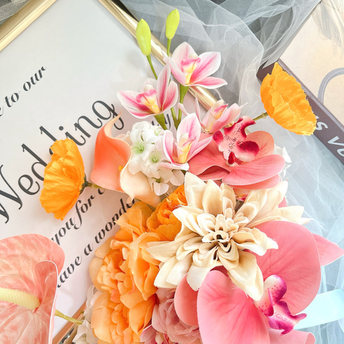 アーティフィシャルフラワーブーケ クラッチブーケ 結婚式