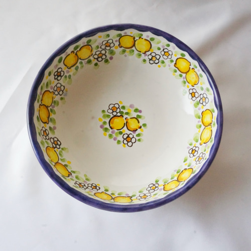 ボウル M 14cm レモン柄 マヨリカ焼き イタリア陶器 COP038 お椀
