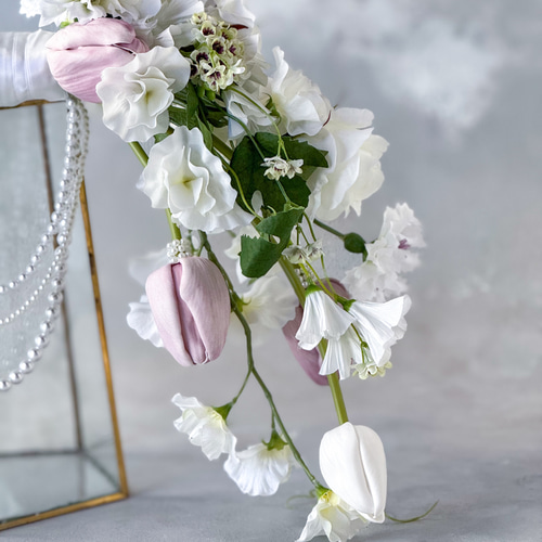 特別価格】チューリップのパールバレリーナブーケ／ウエディング