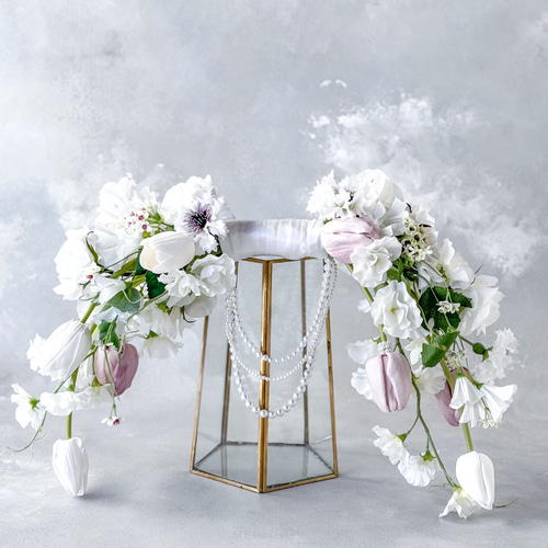 特別価格】チューリップのパールバレリーナブーケ／ウエディング