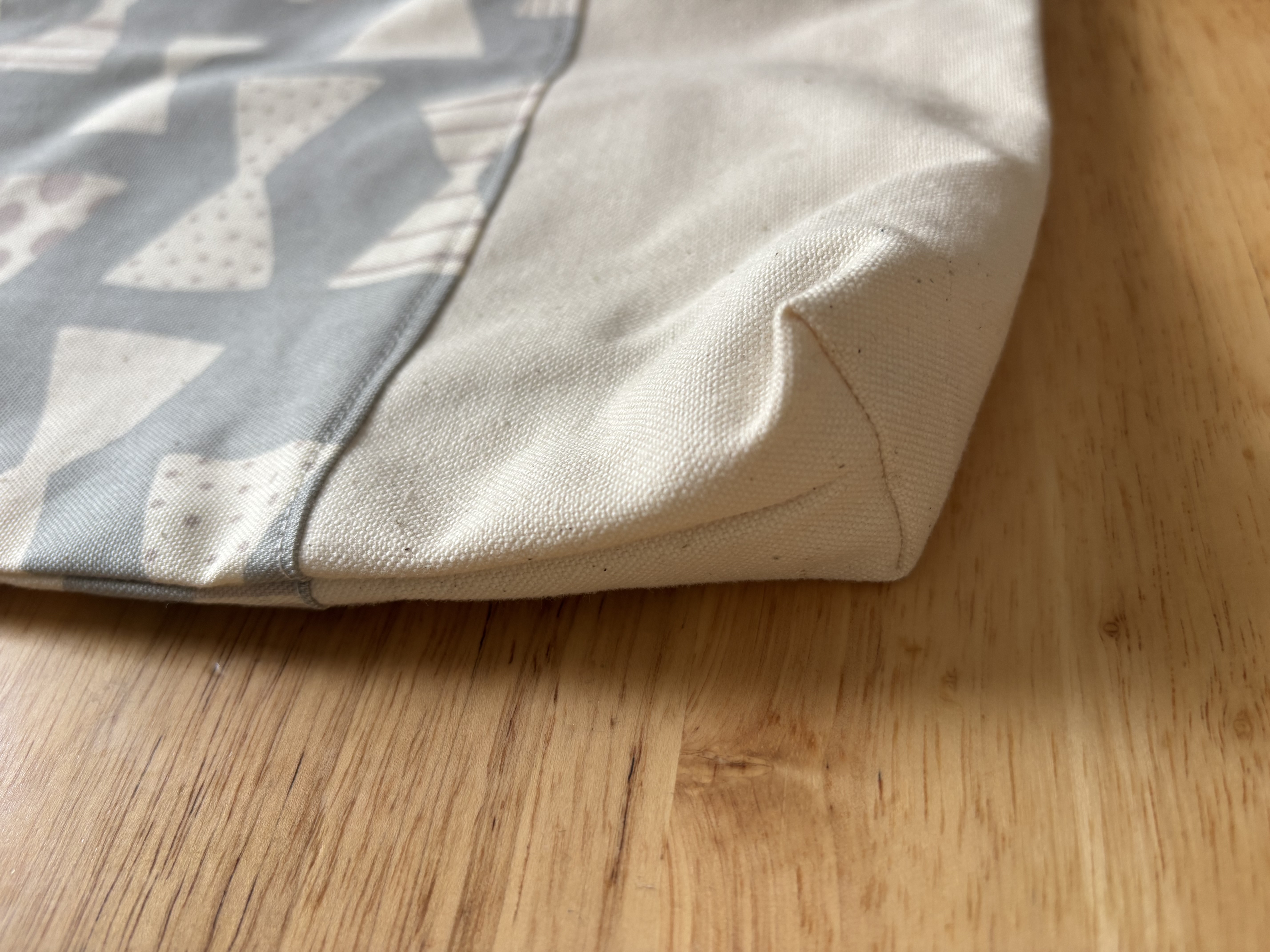 【入園入学３点セット】北欧風リボン柄コットンのレッスンバッグ・シューズバッグ・体操服袋 かわいい　レトロ