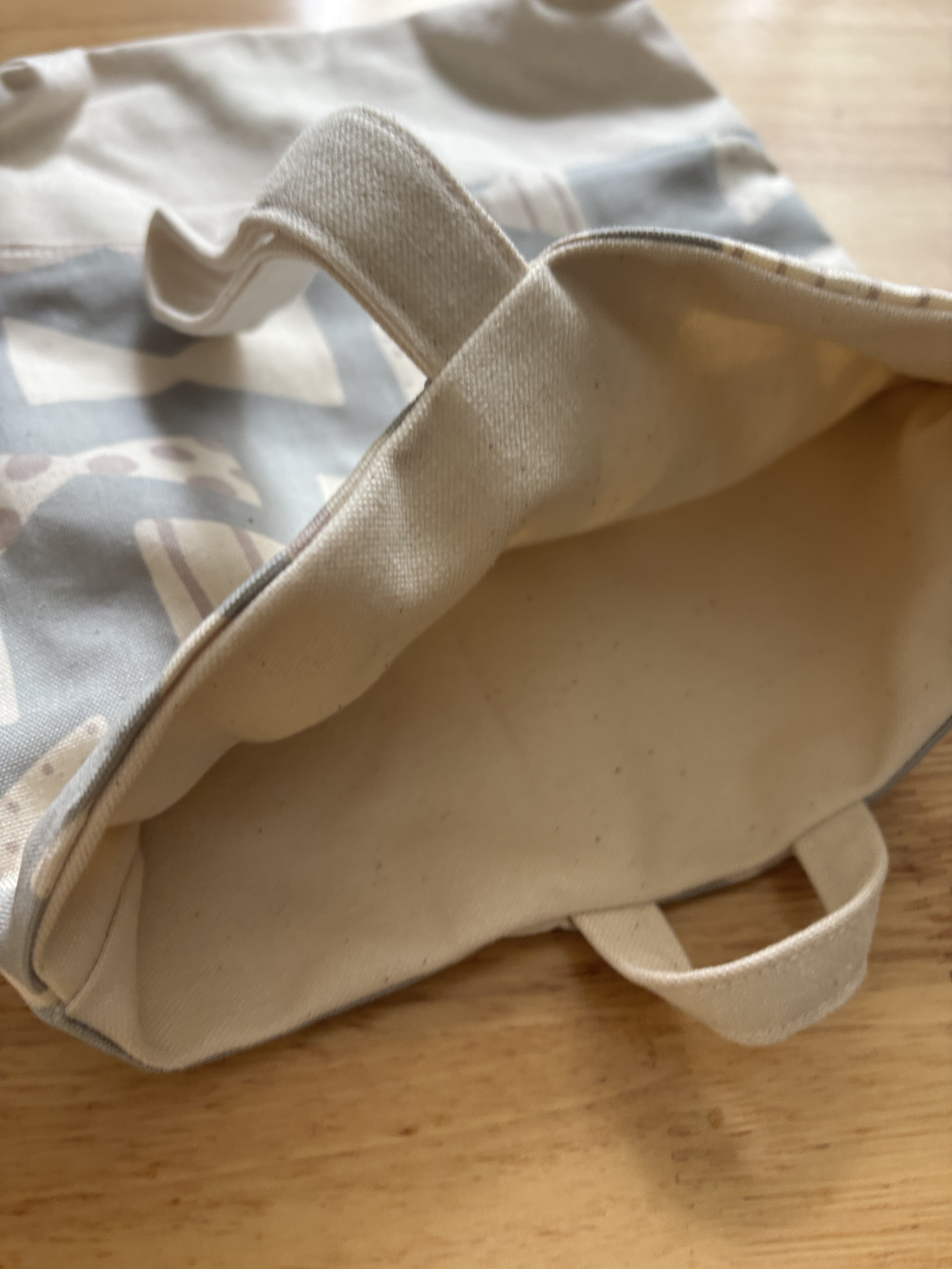 【入園入学３点セット】北欧風リボン柄コットンのレッスンバッグ・シューズバッグ・体操服袋 かわいい　レトロ