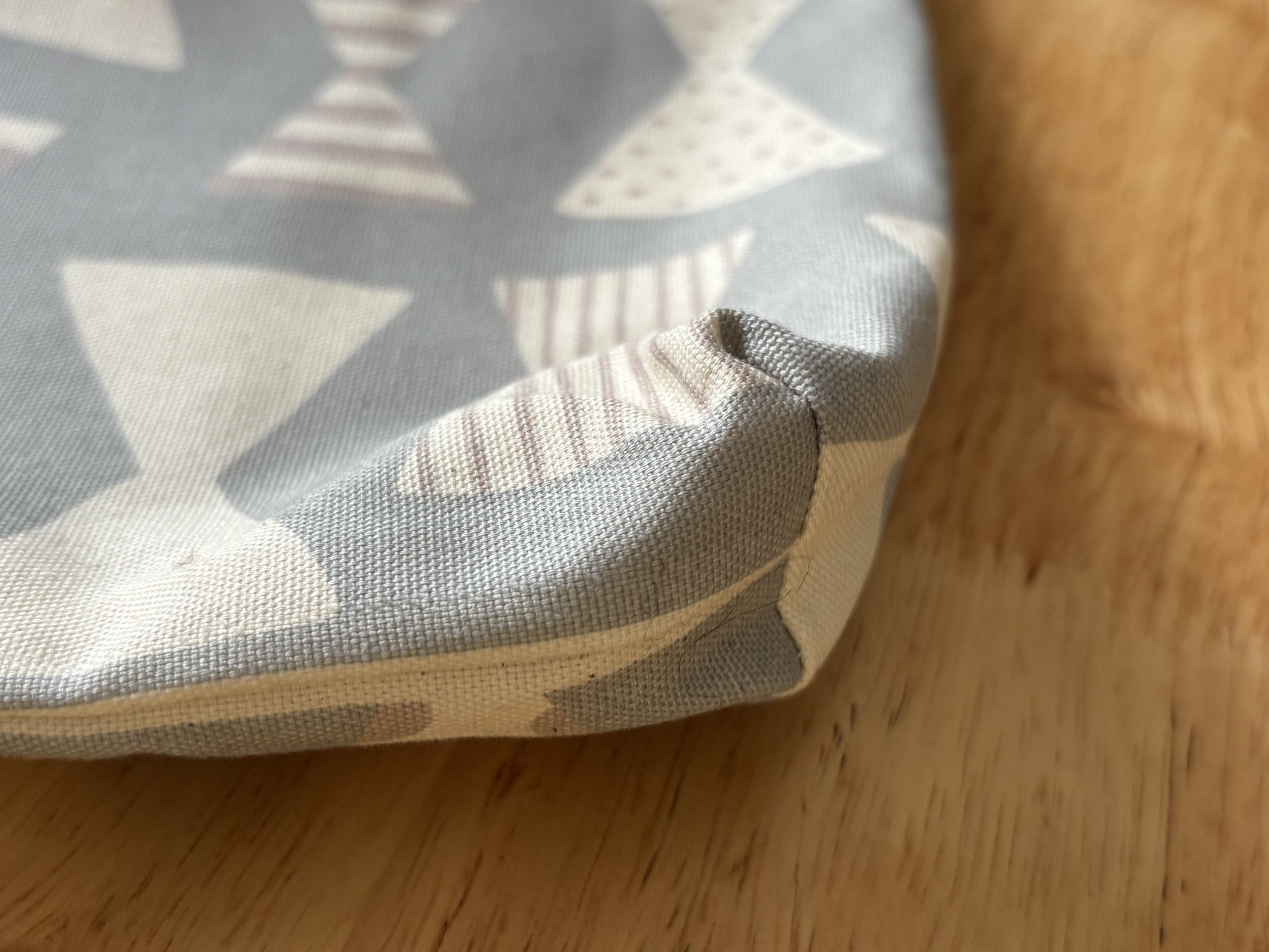 【入園入学３点セット】北欧風リボン柄コットンのレッスンバッグ・シューズバッグ・体操服袋 かわいい　レトロ