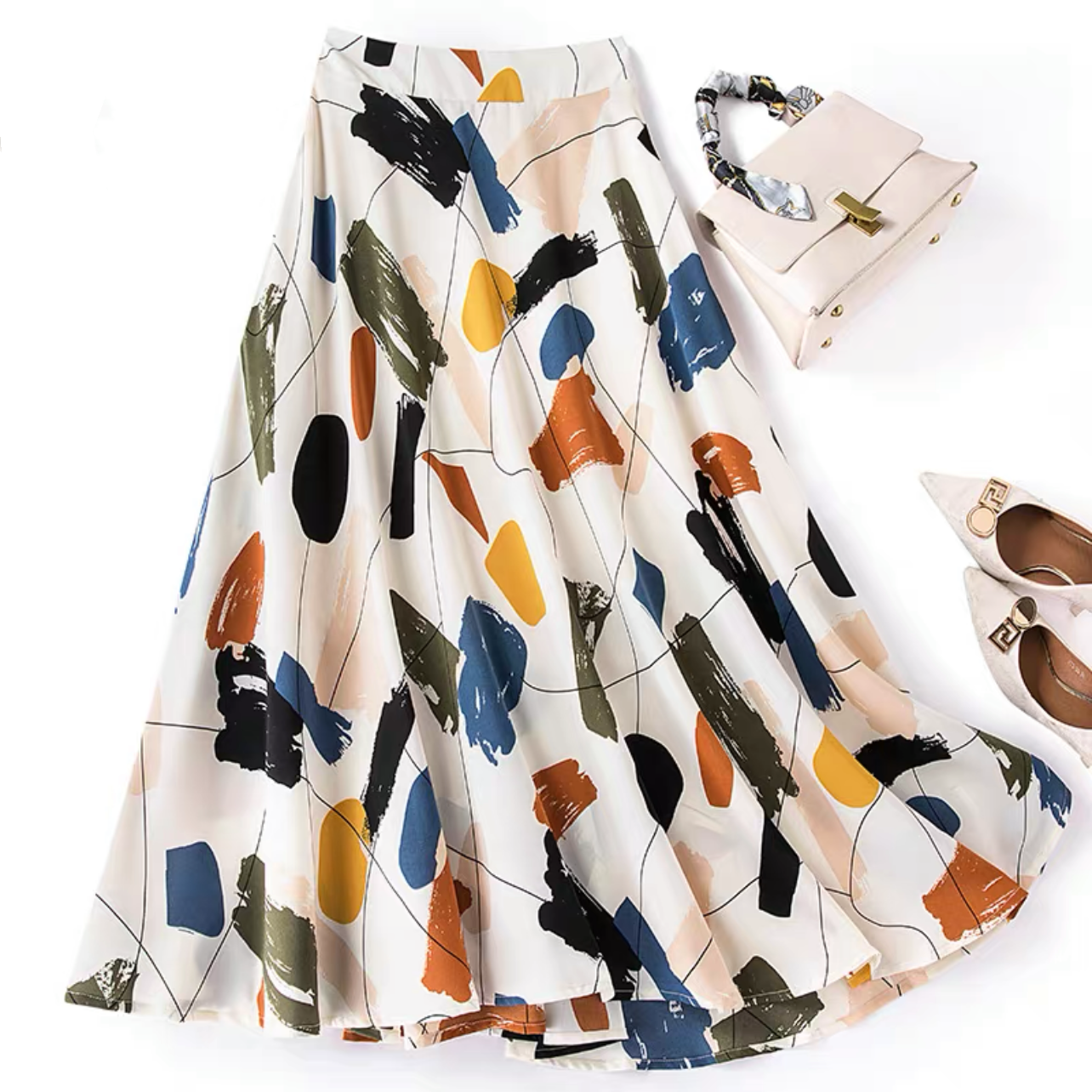 春色新作2025、ロングスカート、春スカート、夏スカート、秋スカート 6,288円