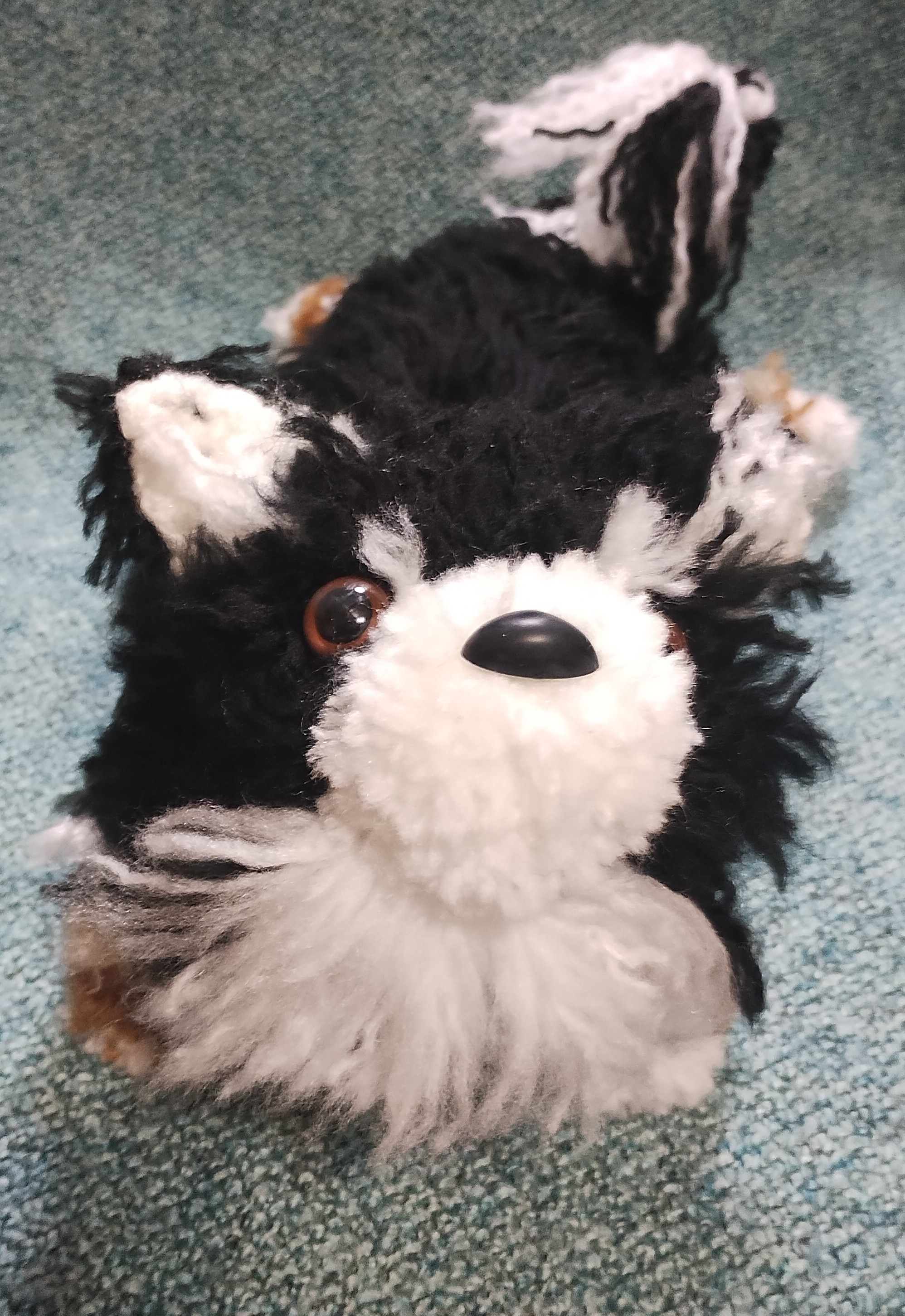 【受注制作】編みぐるみワンちゃん　ロングコートチワワ