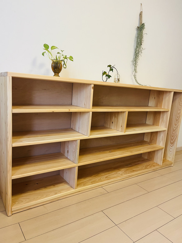 ひのき 収納棚 ラック 本棚 チェスト 桧 檜 無垢材家具 棚・シェルフ