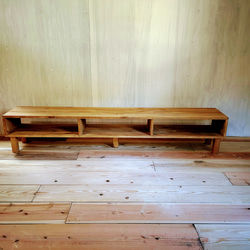 パイン材テレビボード 幅180cm｜シンプルなオープン仕様 3枚目の画像